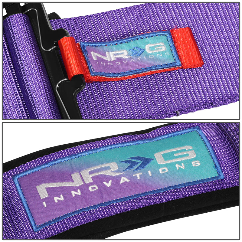 NRG Innovations, 5 Point Cam Lock Racing Seat Belt Harness Purple - SBH-B6PCPP