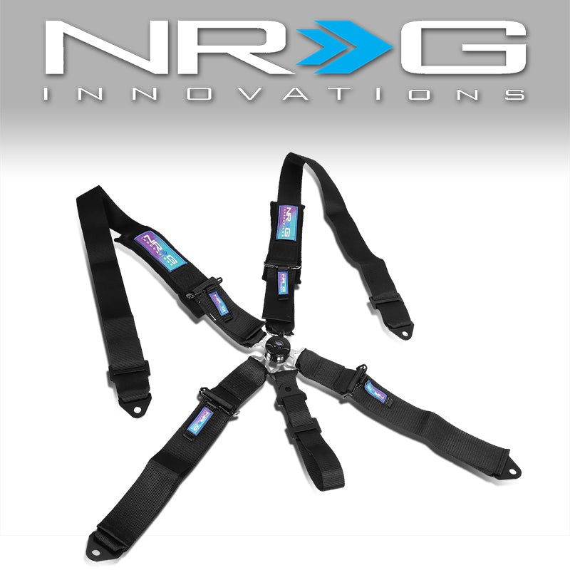 NRG Innovations, 5 Point Cam Lock Racing Seat Belt Harness - SBH-B6PCBK