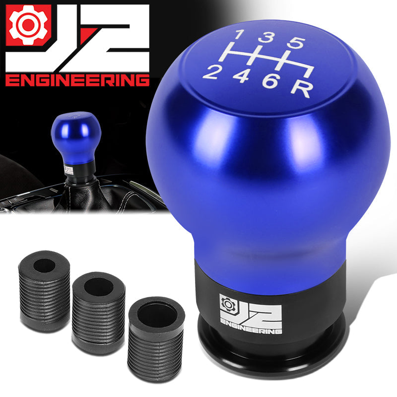 J2 Engineering, 54mm W X 69mm H 6-Speed Teardrop Shape Aluminum Shift Knob [A Variety of Color Options]