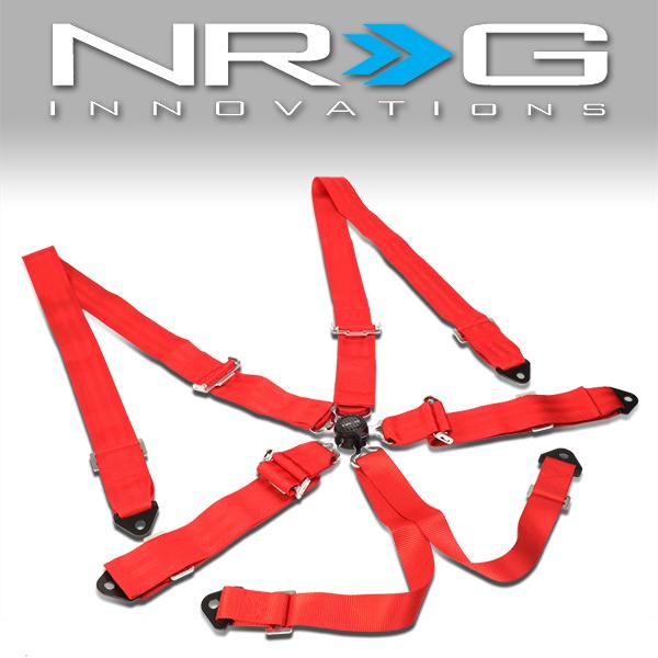 NRG Innovations, 6-Point 2 in. Width Seat Belt Harness w/Cam-Lock Buckle - SBH-6PCRD