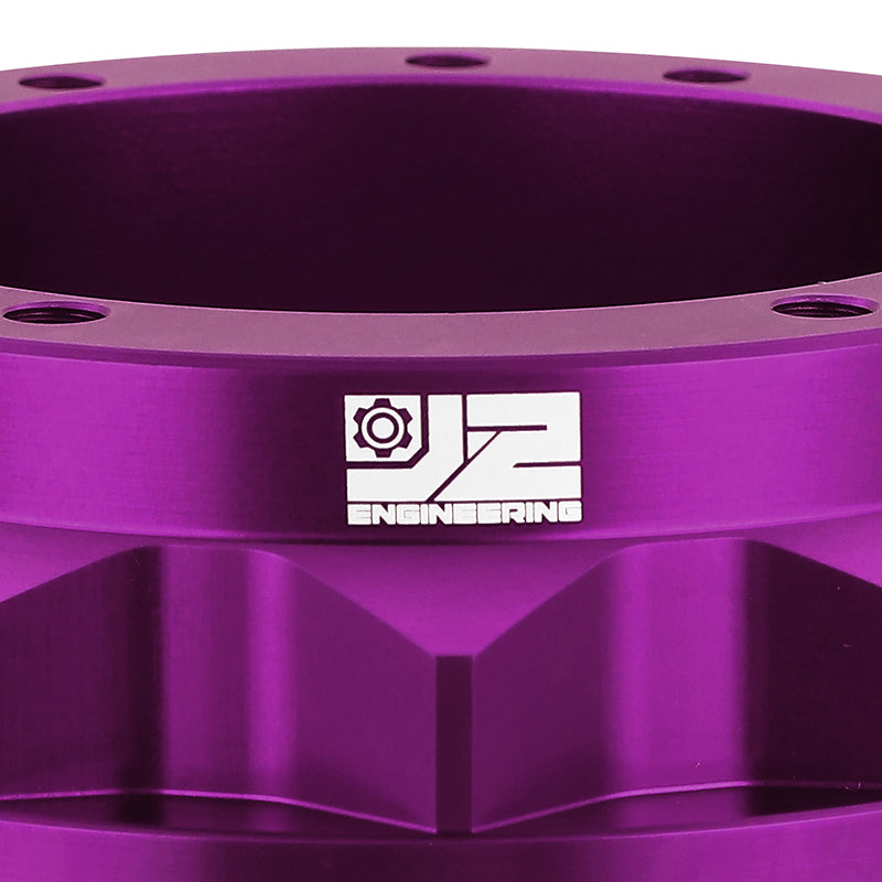 J2 Engineering, 65-69 Ford Mustang 67-74 Bronco Aluminum Steering Wheel Hub Adapter - Purple