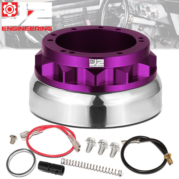 J2 Engineering, 65-69 Ford Mustang 67-74 Bronco Aluminum Steering Wheel Hub Adapter - Purple