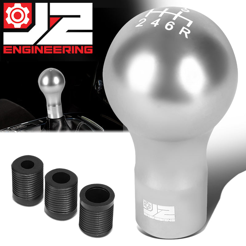 J2 Engineering, 82mm H 6-Speed Spherical Teardrop Shape Aluminum Shift Knob [A Variety of Color Options]