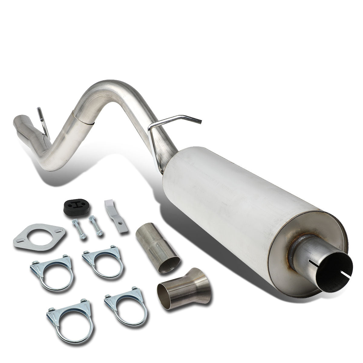 J2 Engineering, 86-01 Jeep Cherokee 2.5L l4 Catback Exhaust System w/Louvered Core Resonators