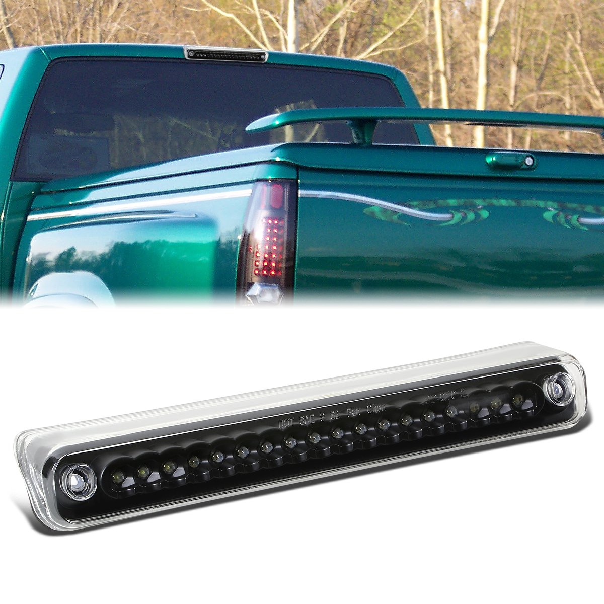 Nuvision Lighting, 88-00 Chevy C/K 1500 2500 3500 Suburban LED 3rd Brake Light+Cargo Lamp - Black