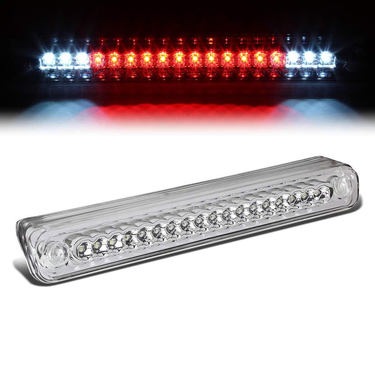 Nuvision Lighting, 88-00 Chevy C/K 1500 2500 3500 Suburban LED 3rd Brake Light+Cargo Lamp - Chrome