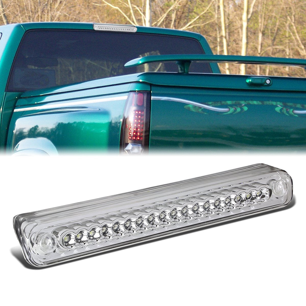 Nuvision Lighting, 88-00 Chevy C/K 1500 2500 3500 Suburban LED 3rd Brake Light+Cargo Lamp - Chrome