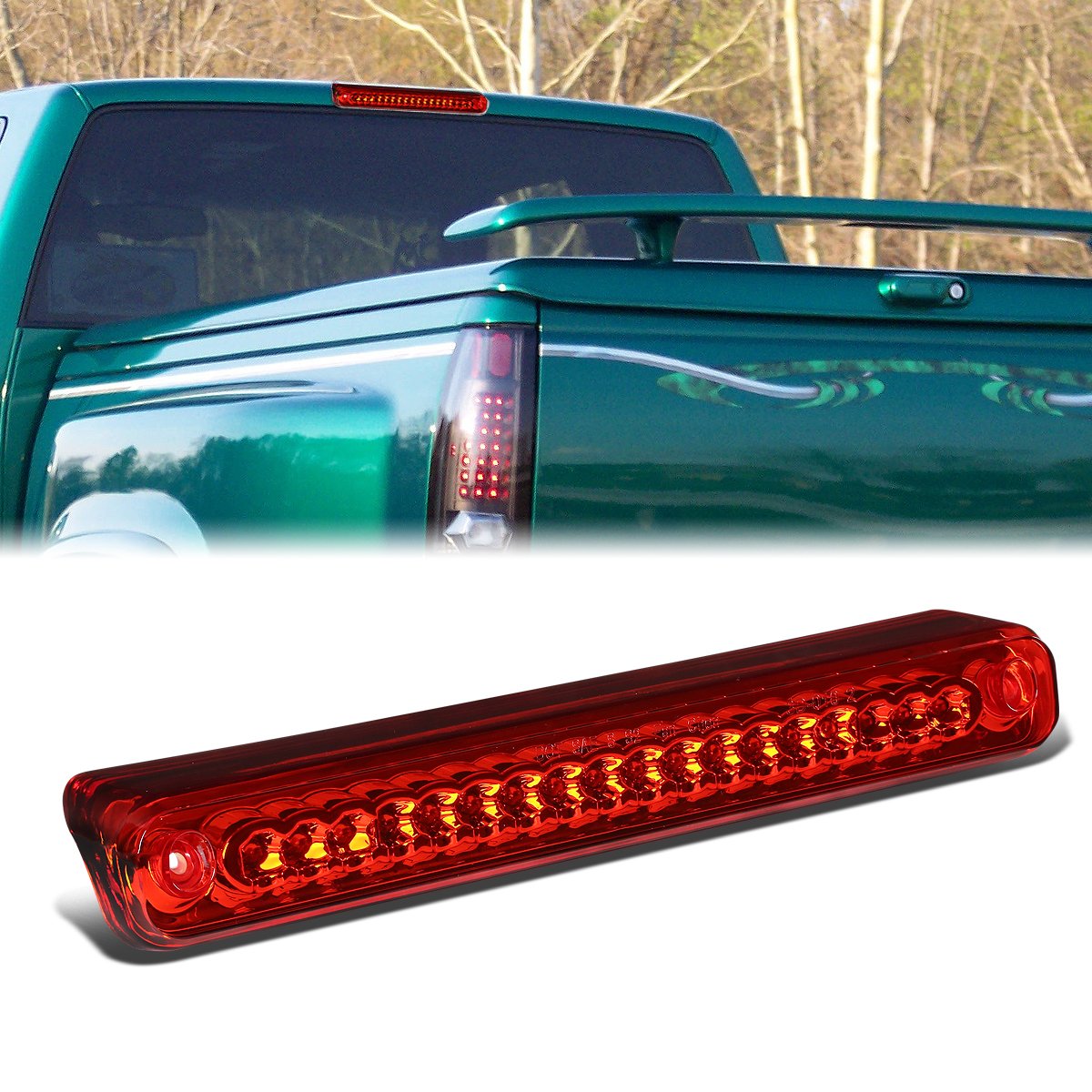 Nuvision Lighting, 88-00 Chevy C/K 1500 2500 3500 Suburban LED 3rd Brake Light+Cargo Lamp - Red