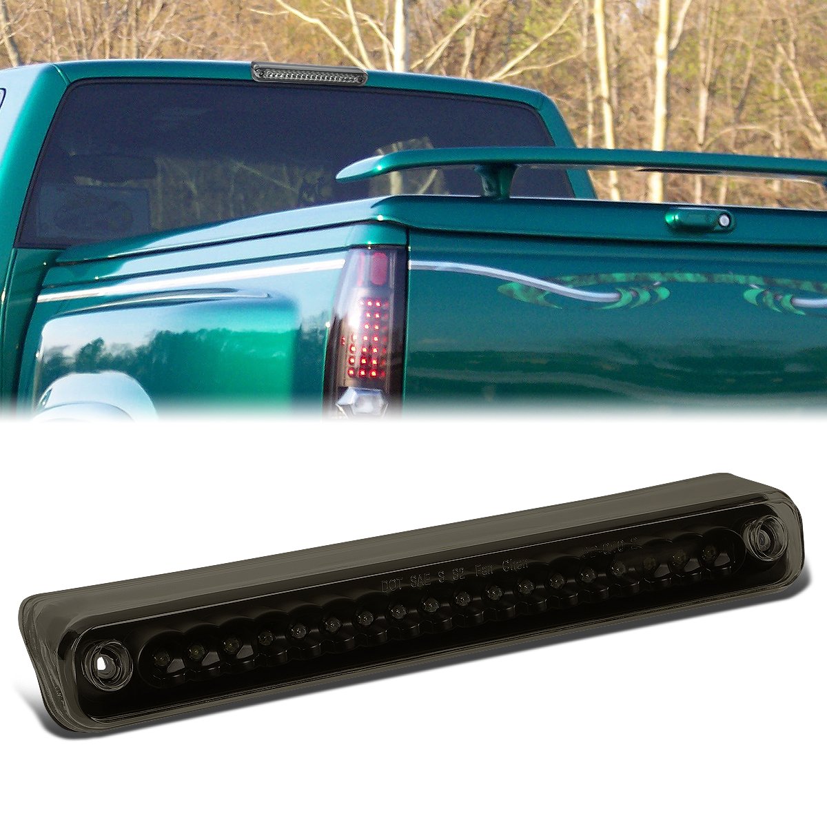 Nuvision Lighting, 88-00 Chevy C/K 1500 2500 3500 Suburban LED 3rd Brake Light+Cargo Lamp - Tinted