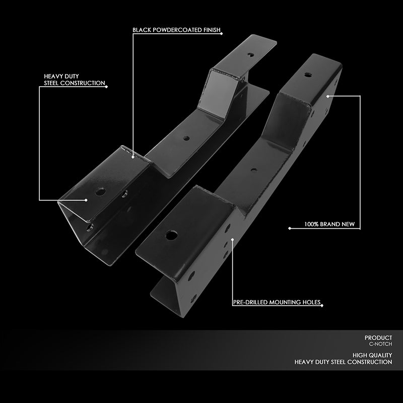 J2 Engineering, 88-98 Chevy GMC C1500 Rear Axle Lowering C-Notch Bracket