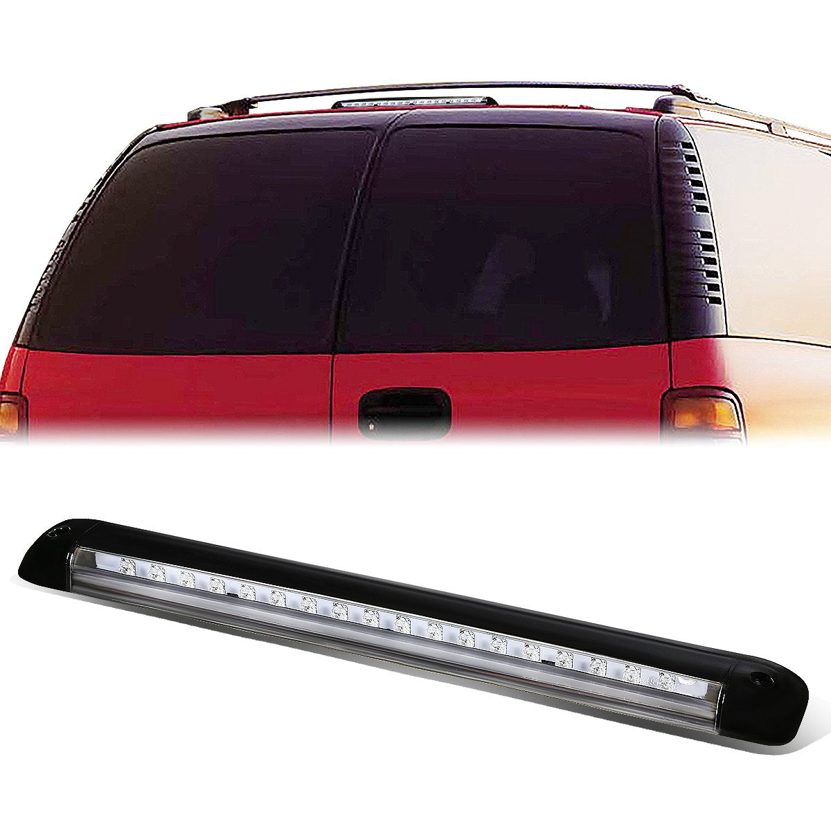 Nuvision Lighting, 92-04 Chevy GMC Suburban C/K Tahoe Yukon LED 3rd Brake Light - Black Housing