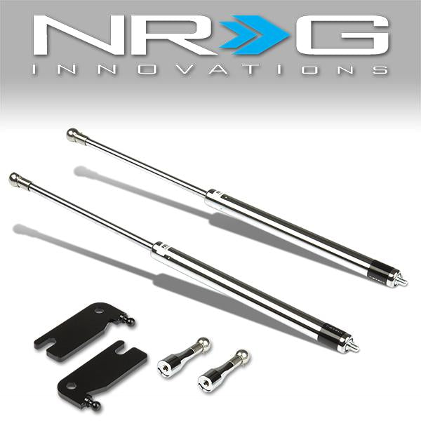 NRG Innovations, 92-95 Honda Civic Hatchback Sedan Stainless Steel Hood Damper - HD-100