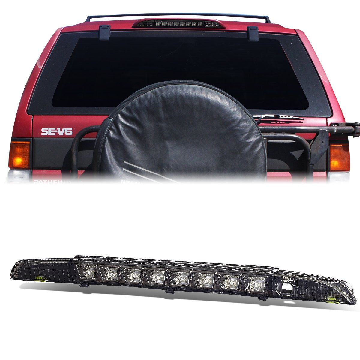 Nuvision Lighting, 93-95 Nissan Pathfinder LED 3rd Brake Light - Smoked Lens