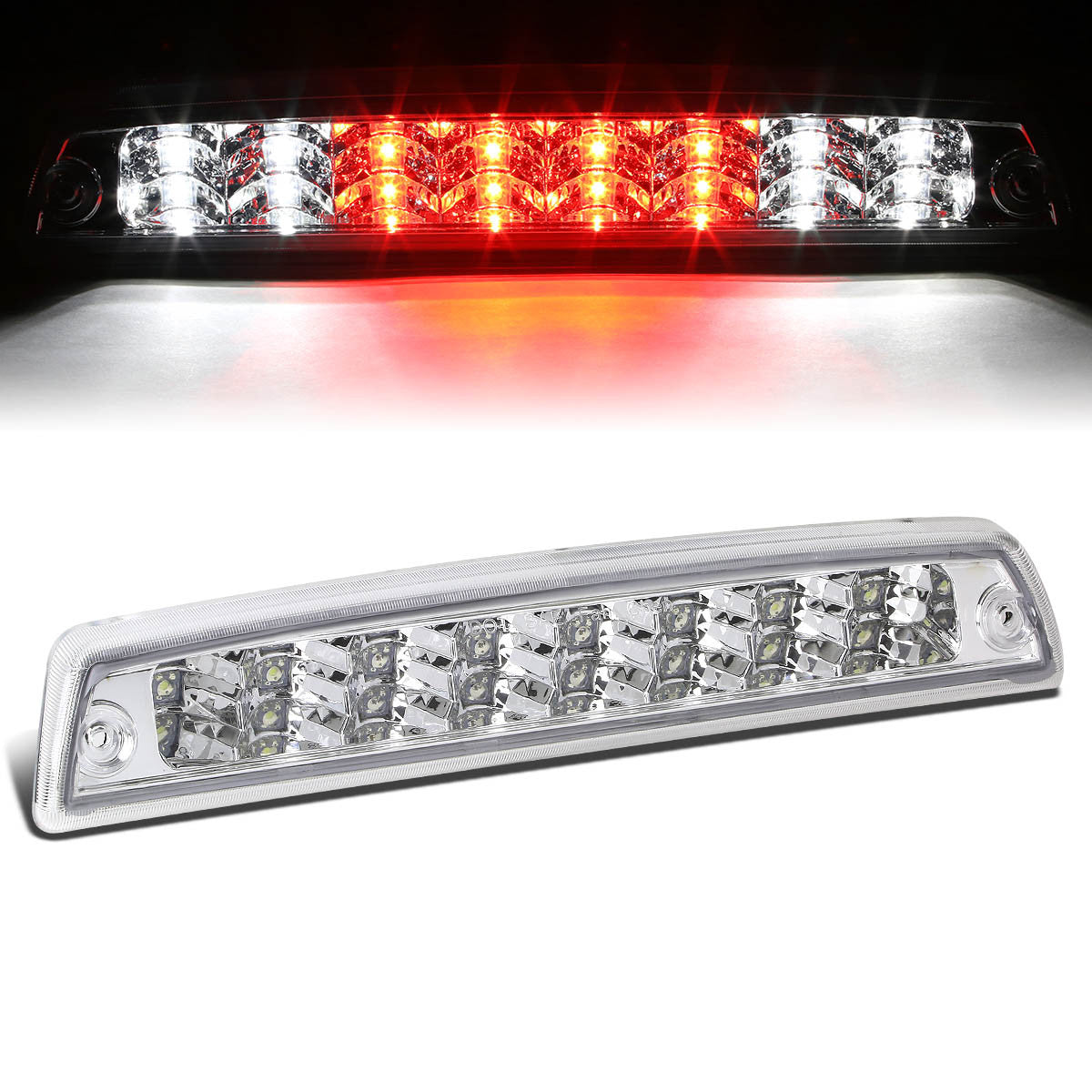 Nuvision Lighting, 94-02 Dodge Ram 1500 2500 3500 LED 3rd Brake Light+Cargo Lamp - Clear Lens