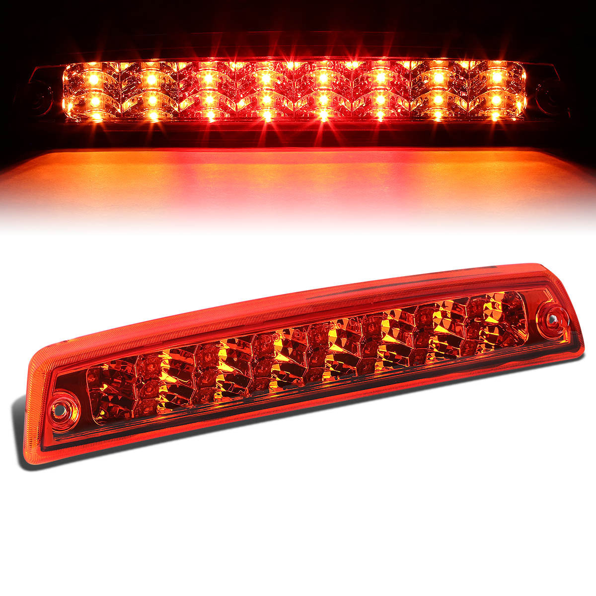 Nuvision Lighting, 94-02 Dodge Ram 1500 2500 3500 LED 3rd Brake Light+Cargo Lamp - Red Lens