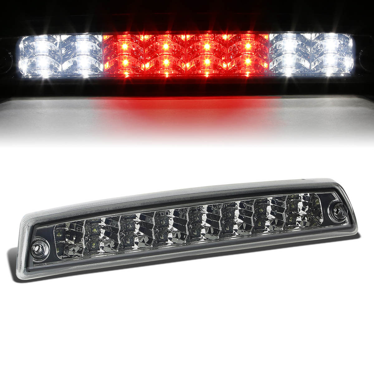 Nuvision Lighting, 94-02 Dodge Ram 1500 2500 3500 LED 3rd Brake Light+Cargo Lamp - Smoked Lens