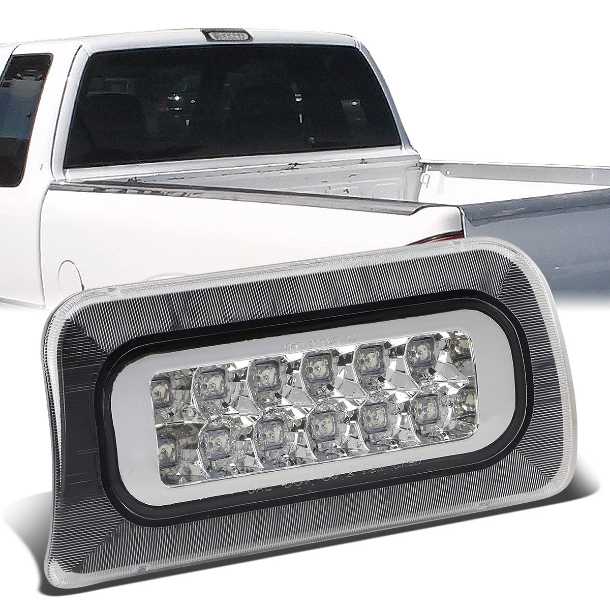 Nuvision Lighting, 94-03 Chevy S10 GMC Sonoma Standard Cab LED 3rd Brake Light - Clear Lens