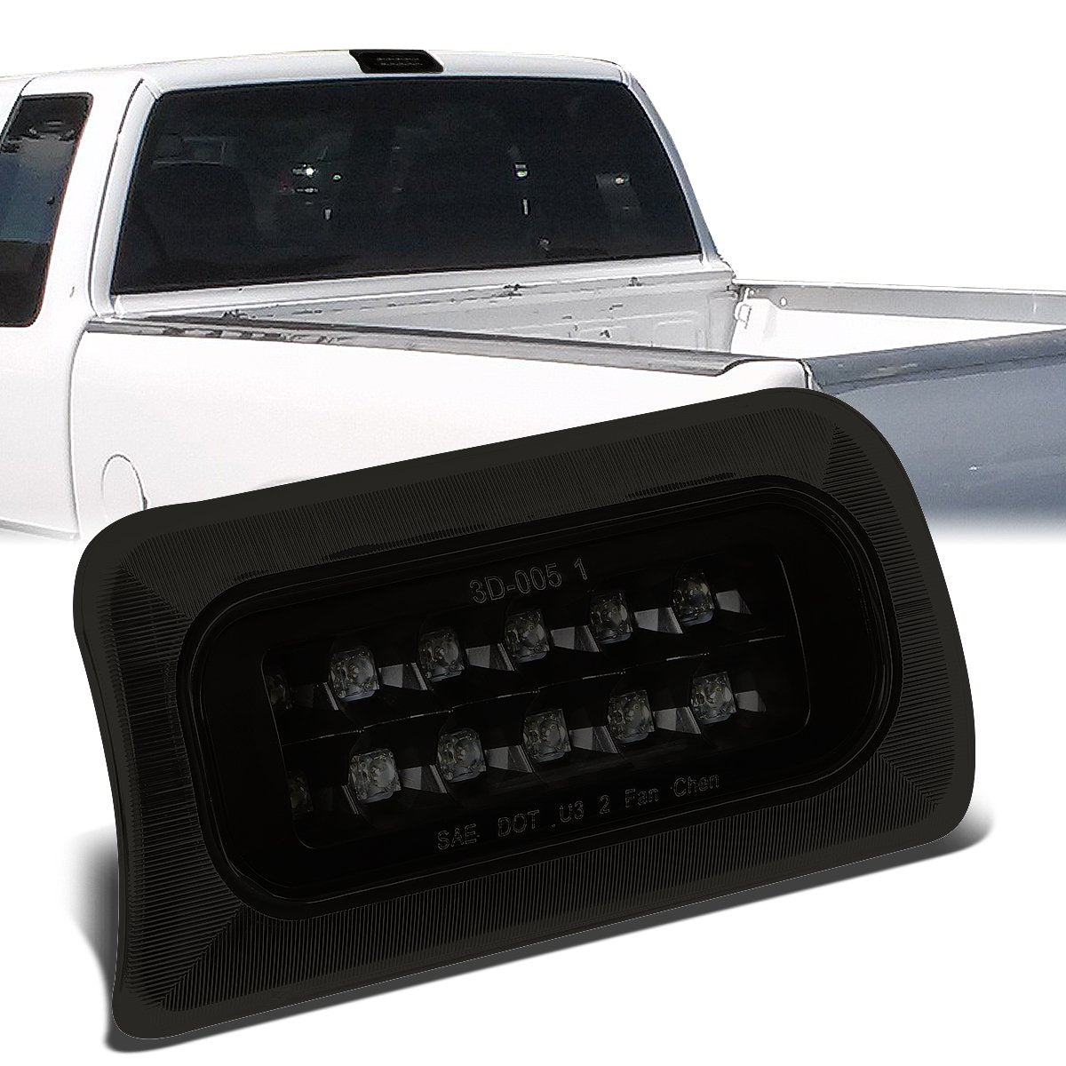 Nuvision Lighting, 94-03 Chevy S10 GMC Sonoma Standard Cab LED 3rd Brake Light - Tinted Lens