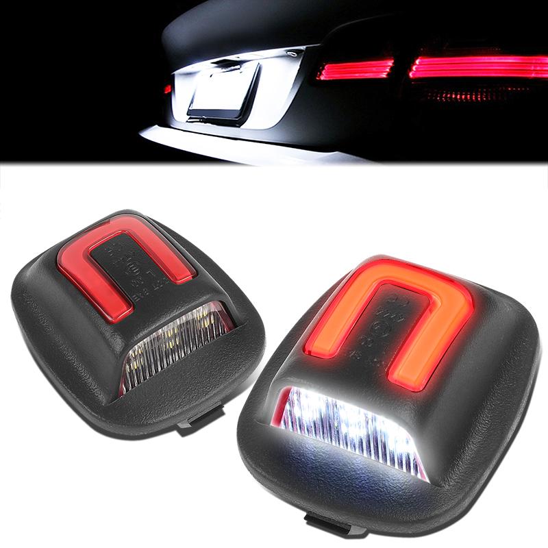 Nuvision Lighting, 94-04 Nissan Xterra 98-04 Frontier White LED Red Tube License Plate Lights