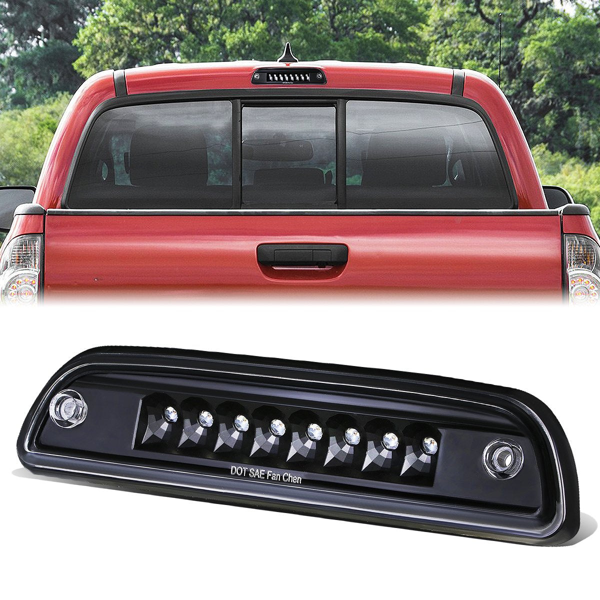 Nuvision Lighting, 95-15 Toyota Tacoma LED 3rd Brake Light - Black Housing