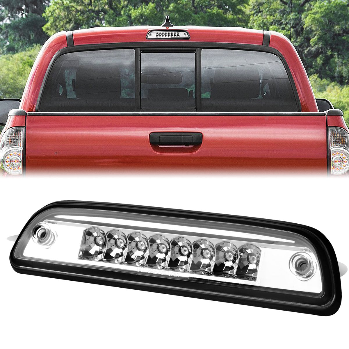 Nuvision Lighting, 95-15 Toyota Tacoma LED 3rd Brake Light - Clear Lens