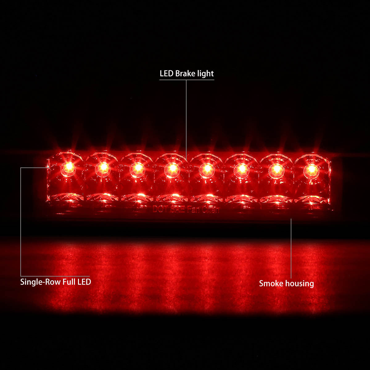 Nuvision Lighting, 95-15 Toyota Tacoma LED 3rd Brake Light - Smoked Lens