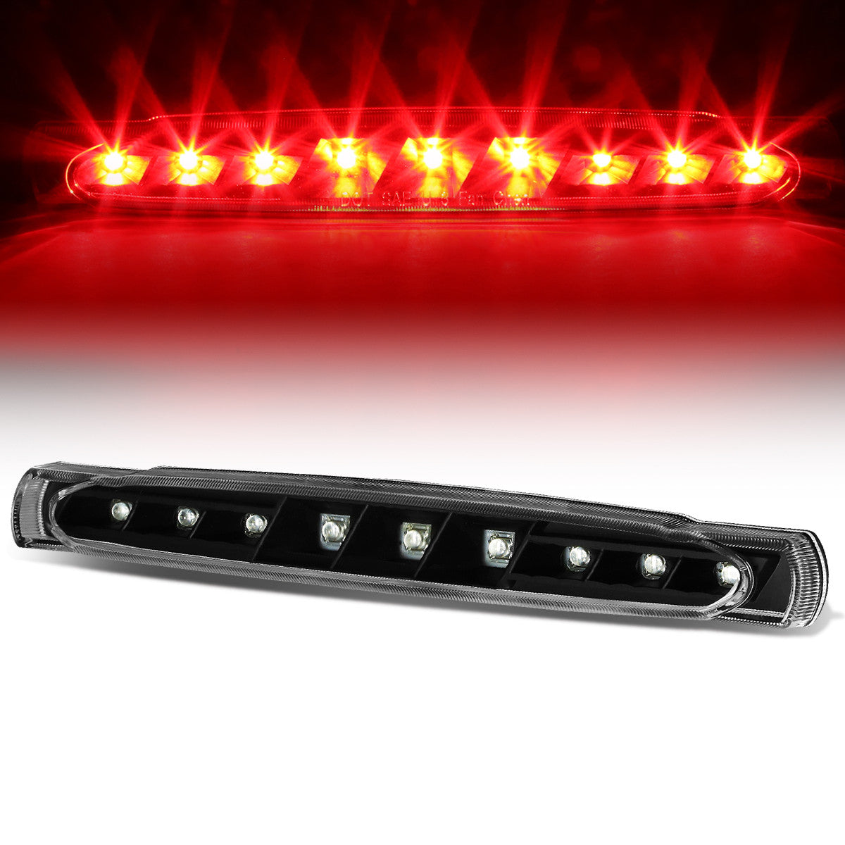 Nuvision Lighting, 97-04 Chevy Corvette LED 3rd Brake Light - Black Housing