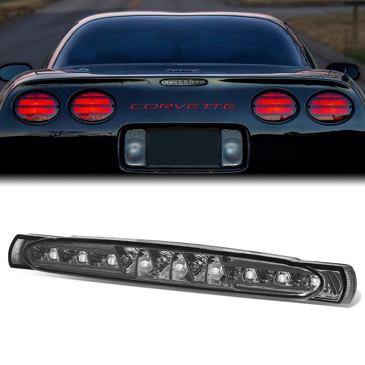 Nuvision Lighting, 97-04 Chevy Corvette LED 3rd Brake Light - Smoked Lens