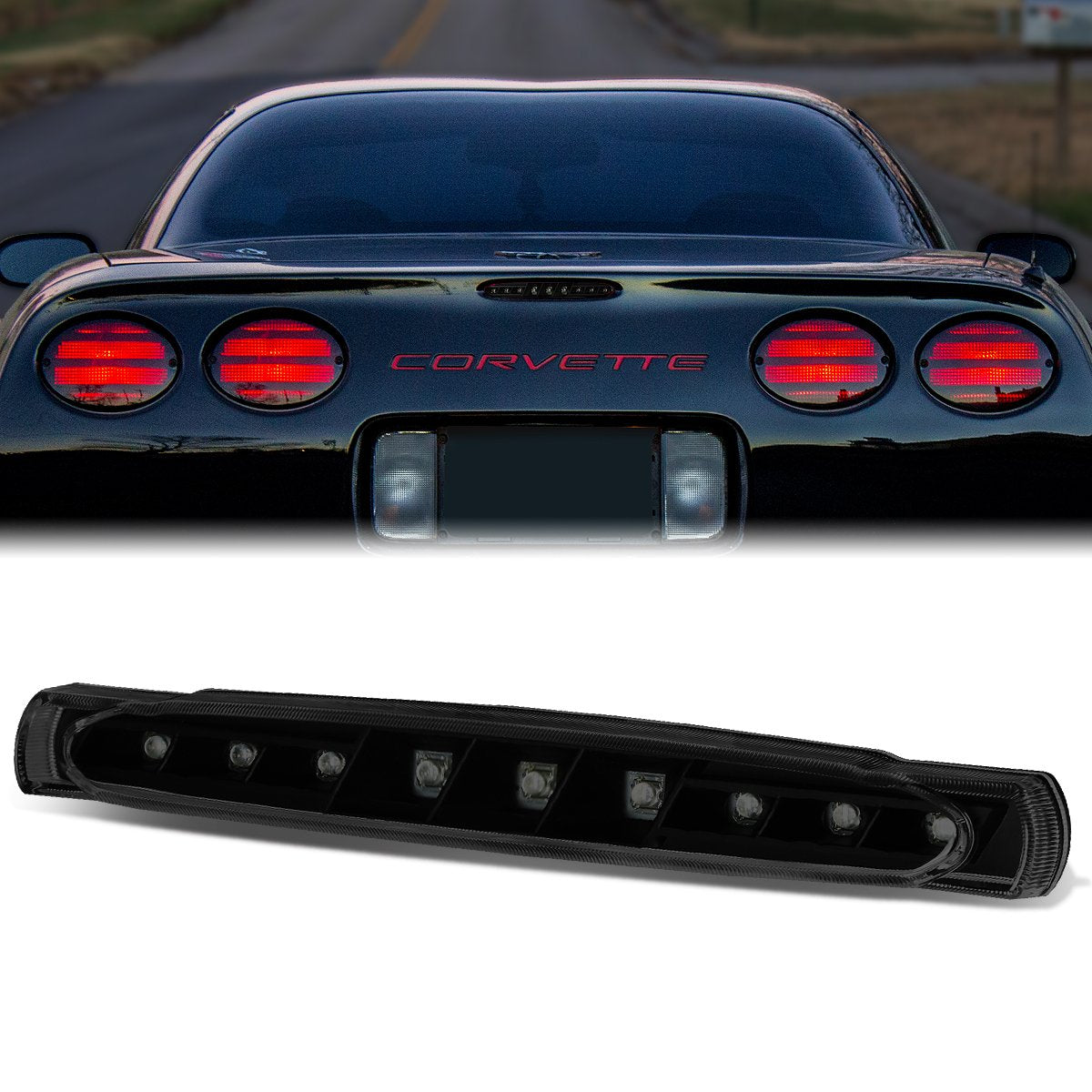 Nuvision Lighting, 97-04 Chevy Corvette LED 3rd Brake Light - Tinted Lens