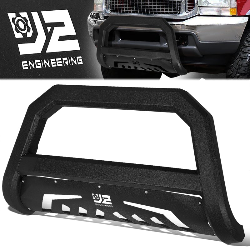 J2 Engineering, 99-04 Ford F250 F350 F450 F550 Super Duty Front Bumper Grille Guard - Carbon Steel