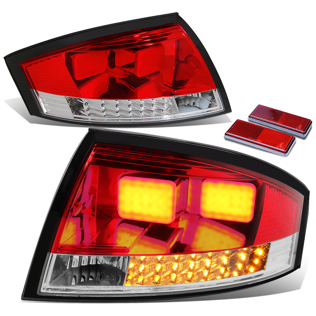 Nuvision Lighting, 99-06 Audi TT & Quattro LED Rear Brake Tail Lights - Red/Clear Housing