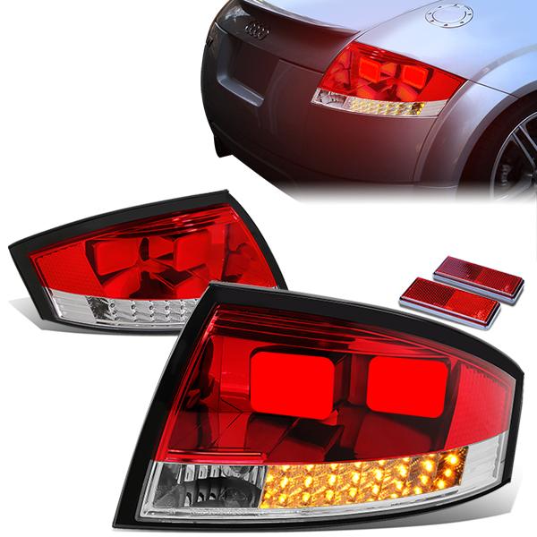 Nuvision Lighting, 99-06 Audi TT & Quattro LED Rear Brake Tail Lights - Red/Clear Housing