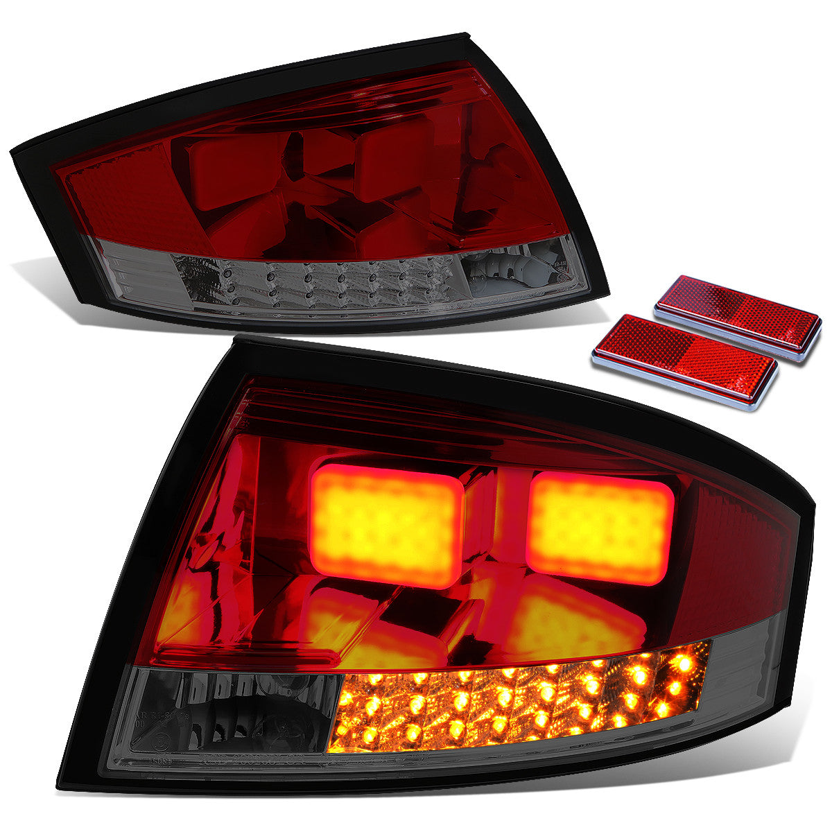 Nuvision Lighting, 99-06 Audi TT & Quattro LED Rear Brake Tail Lights - Red/Smoked Housing