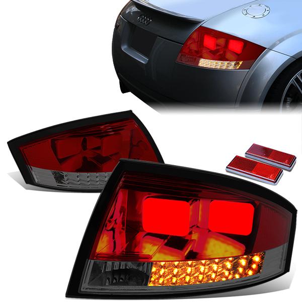 Nuvision Lighting, 99-06 Audi TT & Quattro LED Rear Brake Tail Lights - Red/Smoked Housing