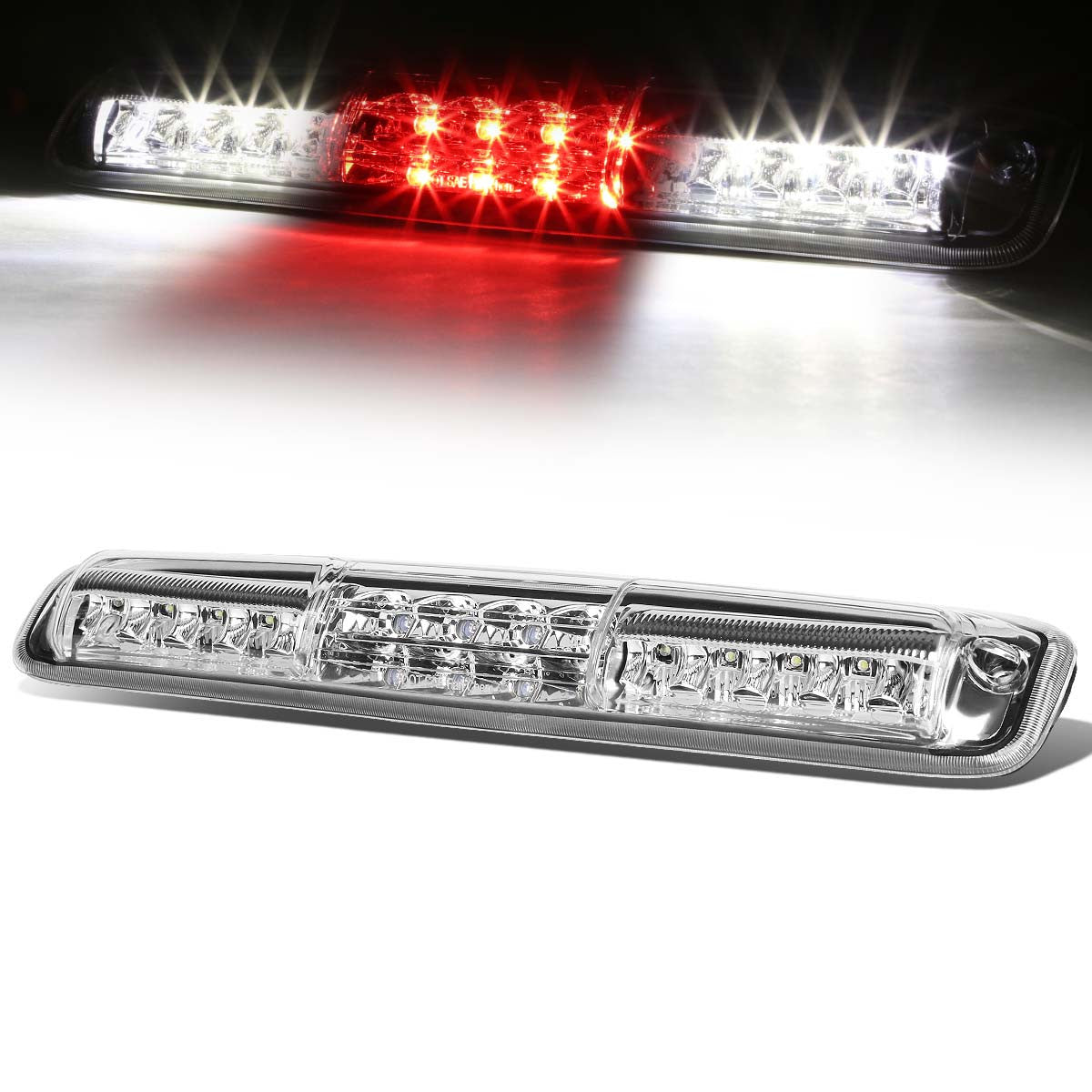 Nuvision Lighting, 99-07 Chevy Silverado GMC Sierra LED Third 3rd Tail Brake Light+Cargo Lamp - Clear