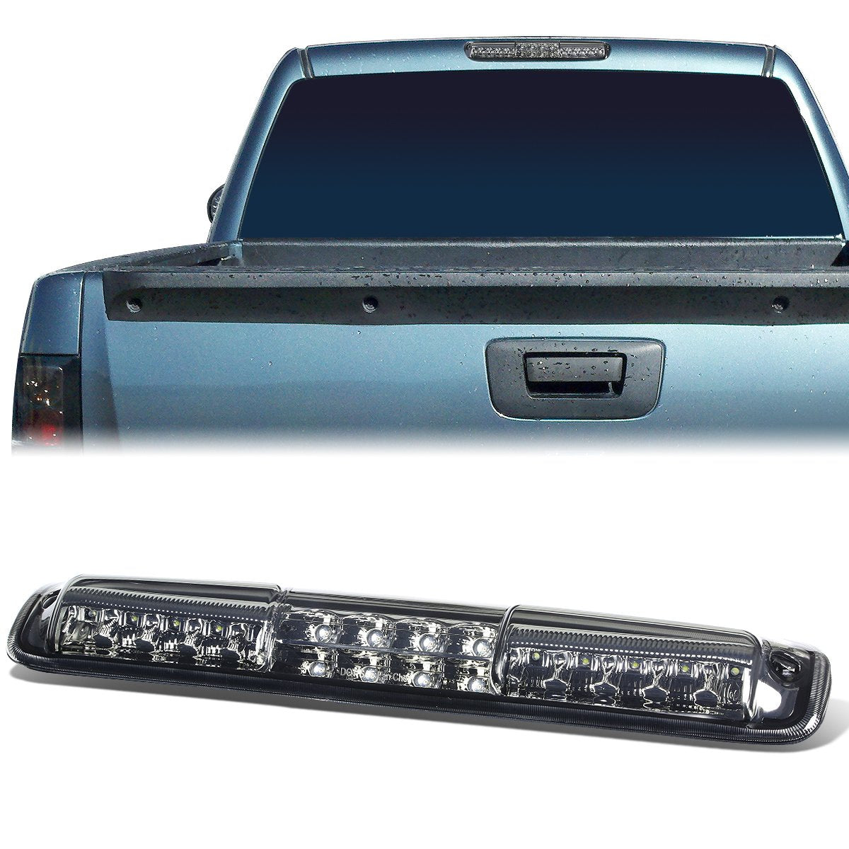 Nuvision Lighting, 99-07 Chevy Silverado GMC Sierra LED Third 3rd Tail Brake Light+Cargo Lamp - Smoked