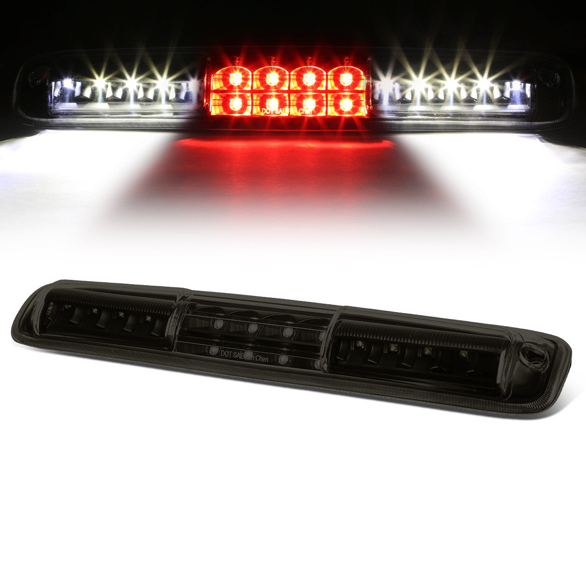 Nuvision Lighting, 99-07 Chevy Silverado GMC Sierra LED Third 3rd Tail Brake Light+Cargo Lamp - Tinted