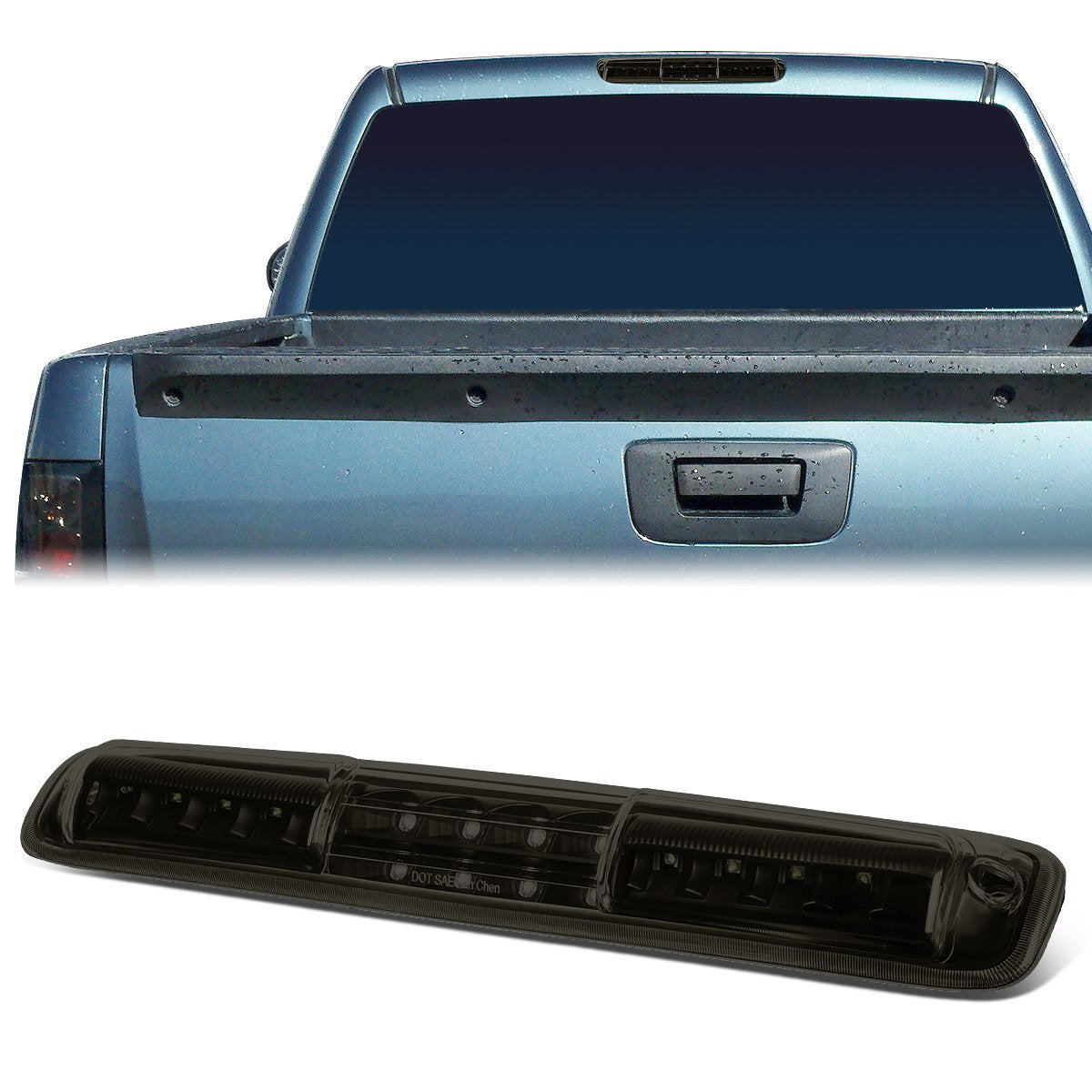 Nuvision Lighting, 99-07 Chevy Silverado GMC Sierra LED Third 3rd Tail Brake Light+Cargo Lamp - Tinted