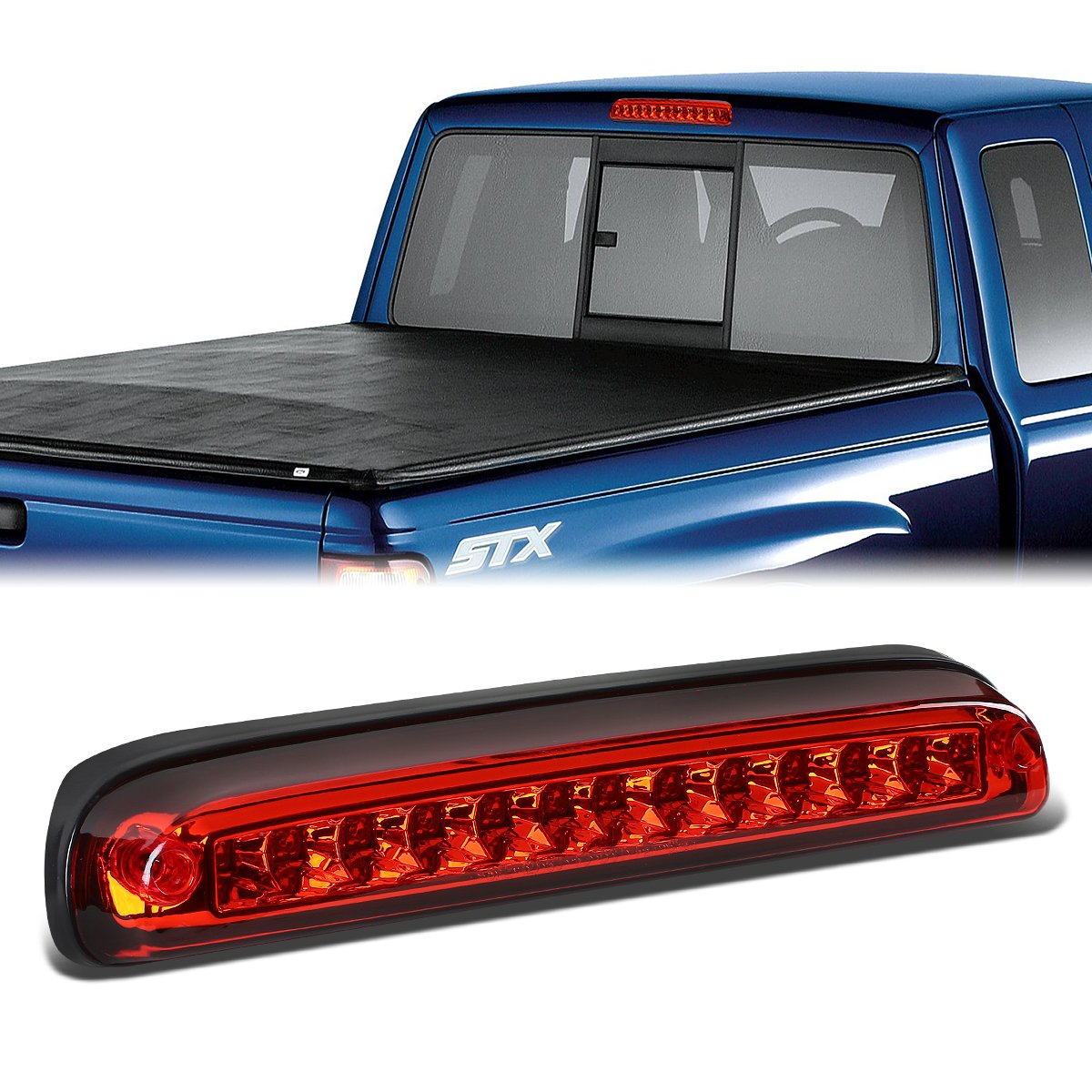 Nuvision Lighting, 99-16 Ford F250 F350 F450 F550 Super Duty 93-11 Ranger LED 3rd Brake Light - Red