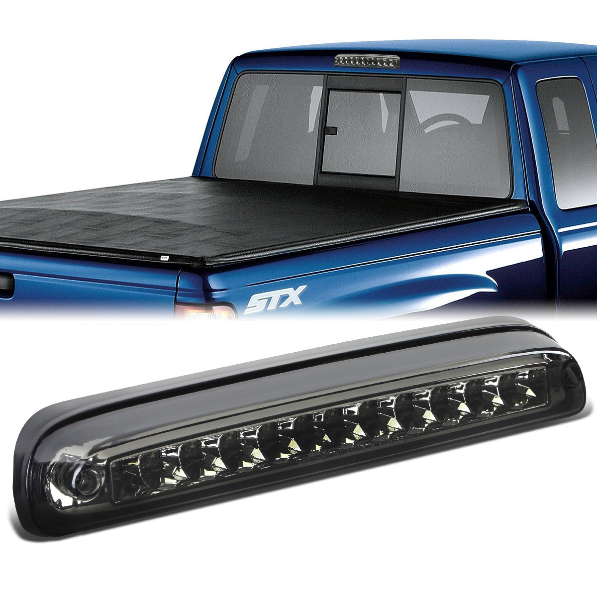 Nuvision Lighting, 99-16 Ford F250 F350 F450 F550 Super Duty 93-11 Ranger LED 3rd Brake Light - Smoked