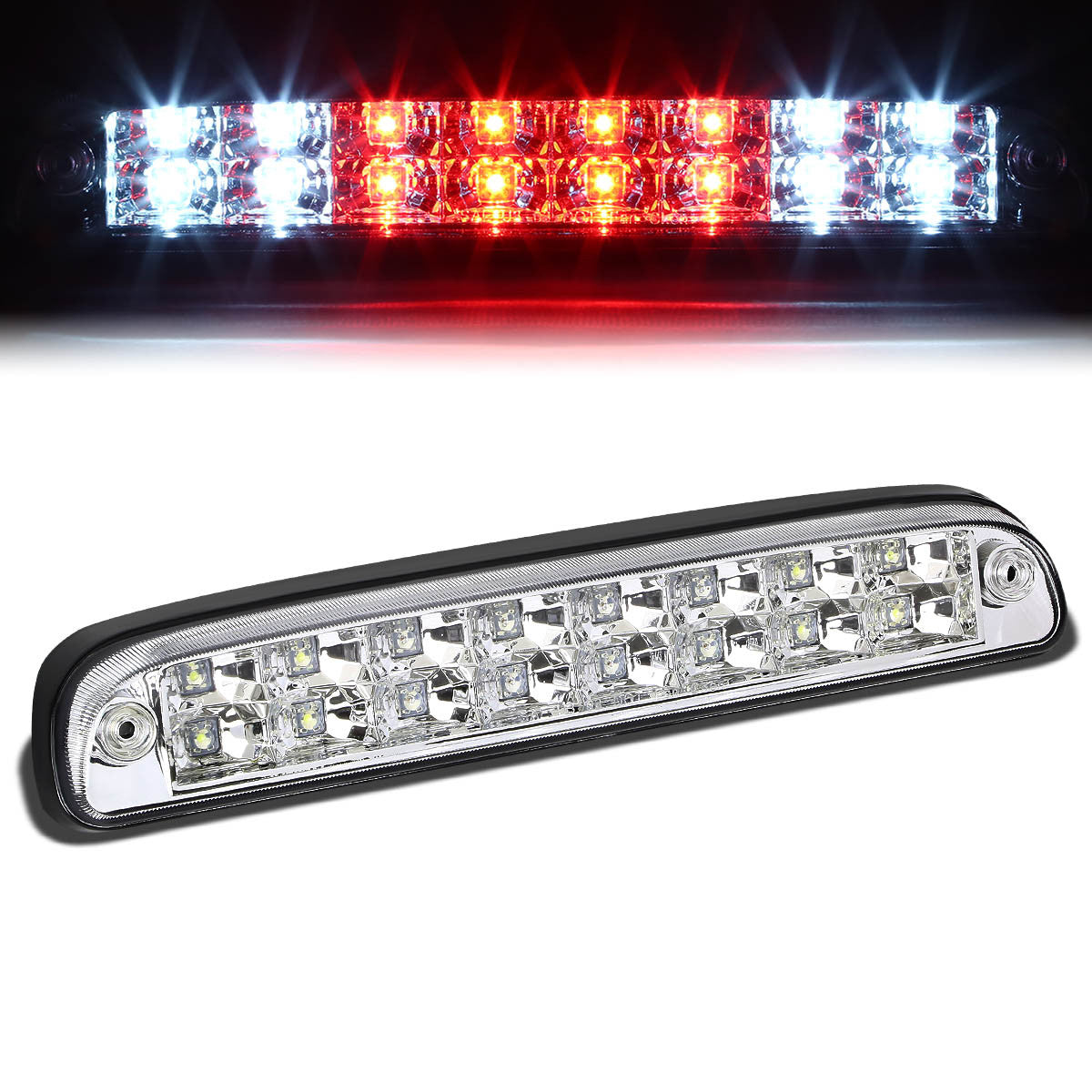 Nuvision Lighting, 99-16 Ford F250 F350 F450 F550 Super Duty LED 3rd Brake Light - Clear Lens