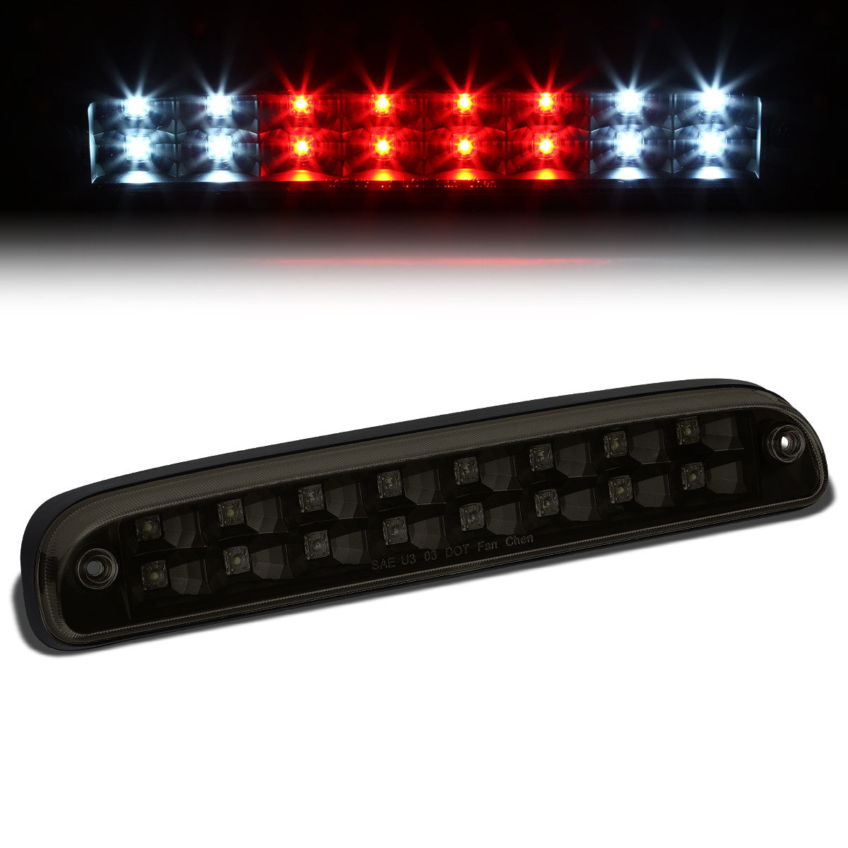 Nuvision Lighting, 99-16 Ford F250 F350 F450 F550 Super Duty LED 3rd Brake Light - Tinted Lens