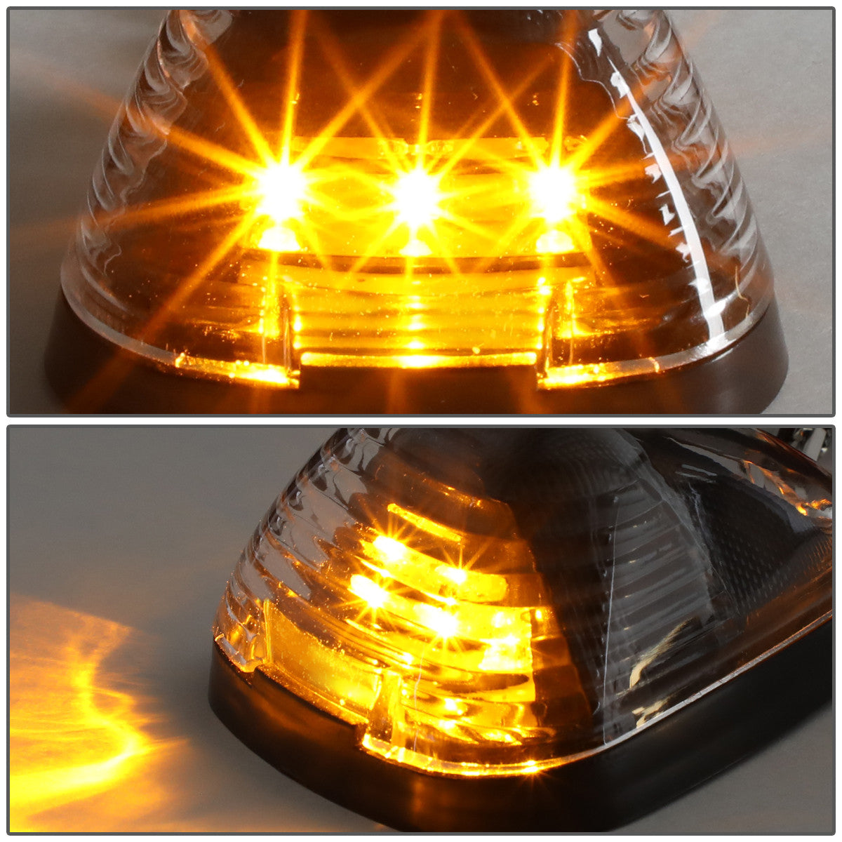 DNA Motoring, 99-16 Ford F250-F550 Super Duty 05-07 E150-E450 Black Housing Cab Roof Lights - Amber LED