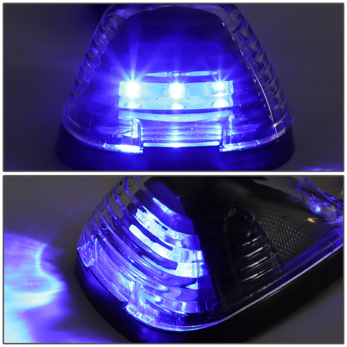 DNA Motoring, 99-16 Ford F250-F550 Super Duty 05-07 E150-E450 Black Housing Cab Roof Lights - Blue LED