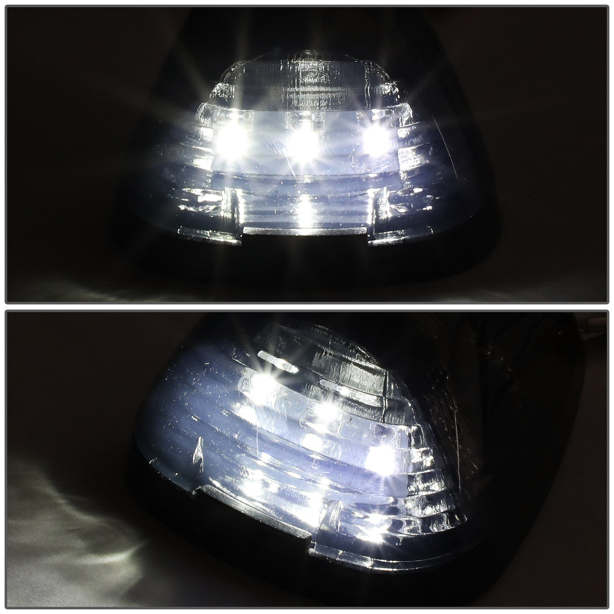 DNA Motoring, 99-16 Ford F250-F550 Super Duty 05-07 E150-E450 Smoked Lens Cab Roof Lights - White LED