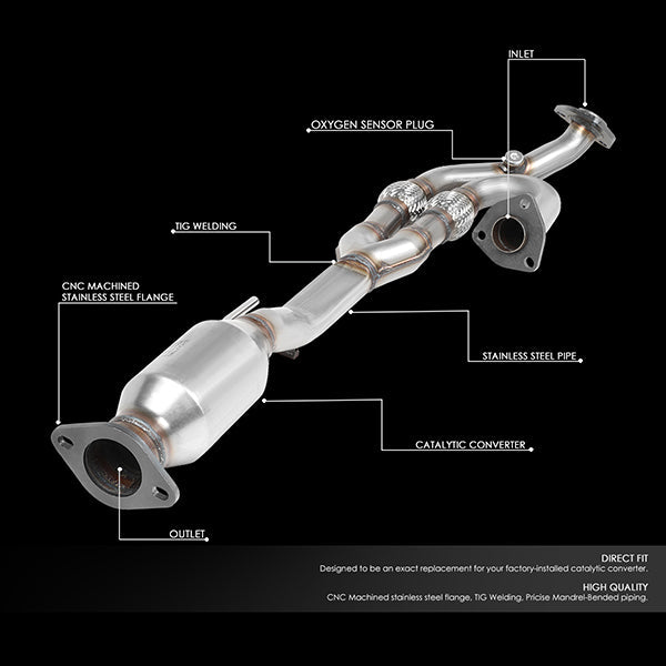 CAAP, Factory Replacement Catalytic Converter 04-08 Nissan Maxima Quest 05-06 Altima V6 Y-Pipe