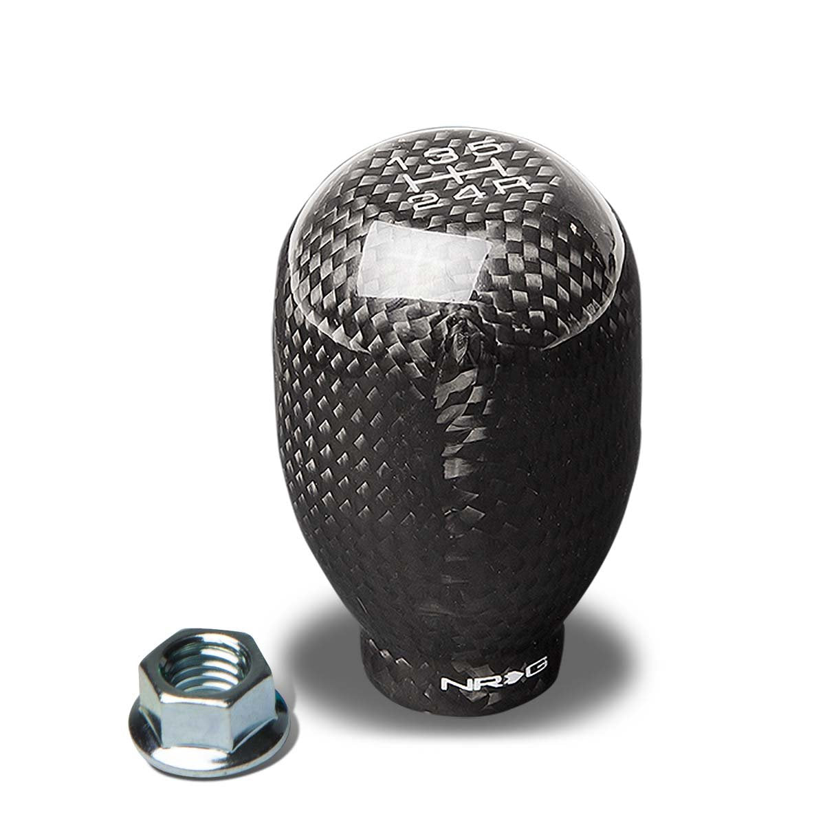 NRG Innovations, Fits Honda Acura 5-Speed MT M10 x 1.5 Carbon Fiber Shift Knob - SK-101BC-2