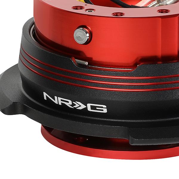 NRG Innovations, Gen 2.9 Aluminum Steering Wheel Quick Release - SRK-290RD-BK-RD