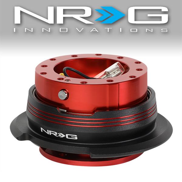 NRG Innovations, Gen 2.9 Aluminum Steering Wheel Quick Release - SRK-290RD-BK-RD