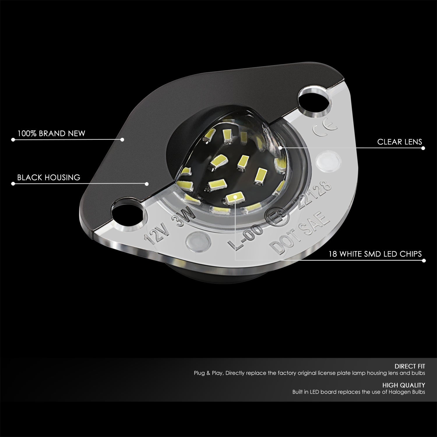 Nuvision Lighting, LED License Plate Lights94-04 Ford Mustang